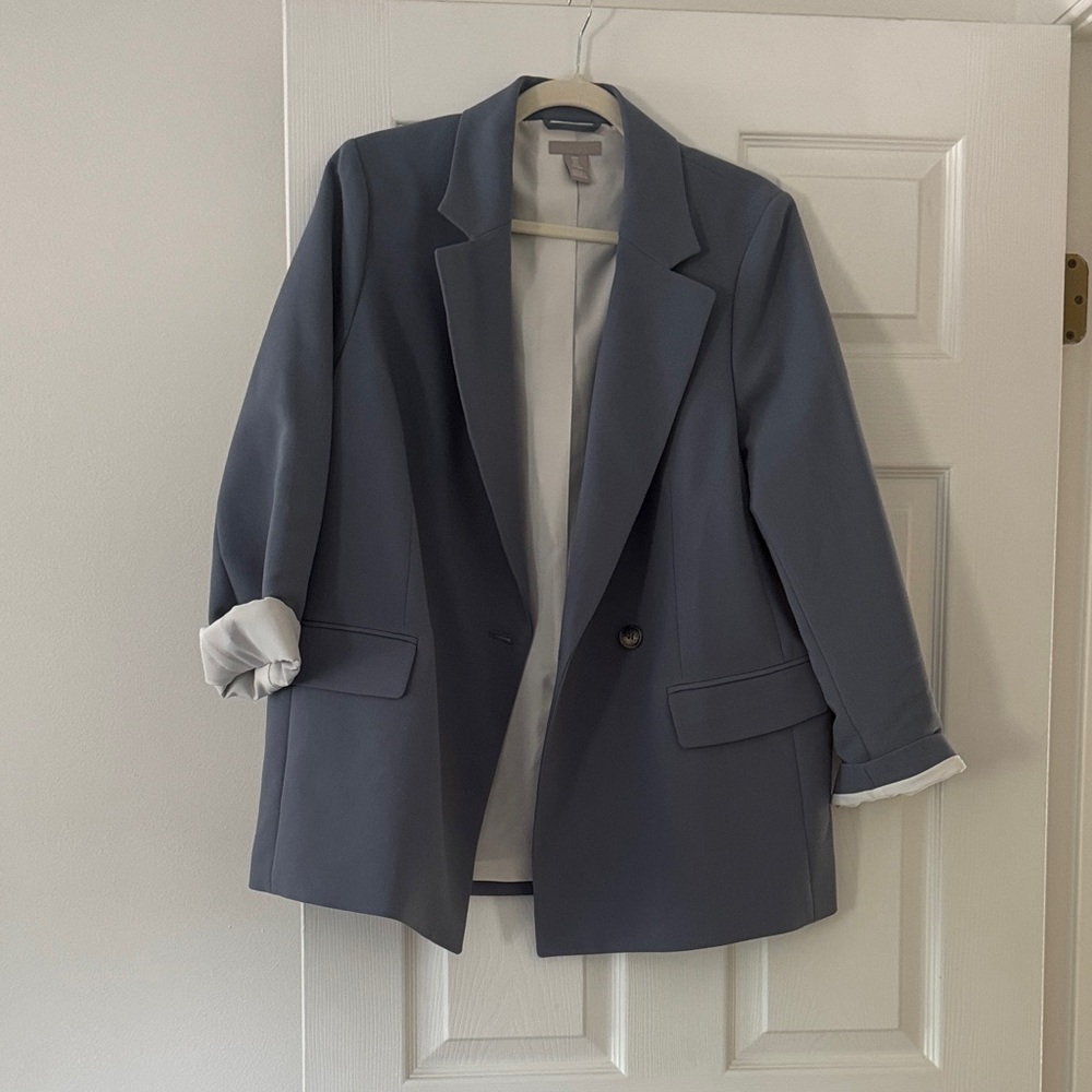 Light Slate Blue Tailored Blazer